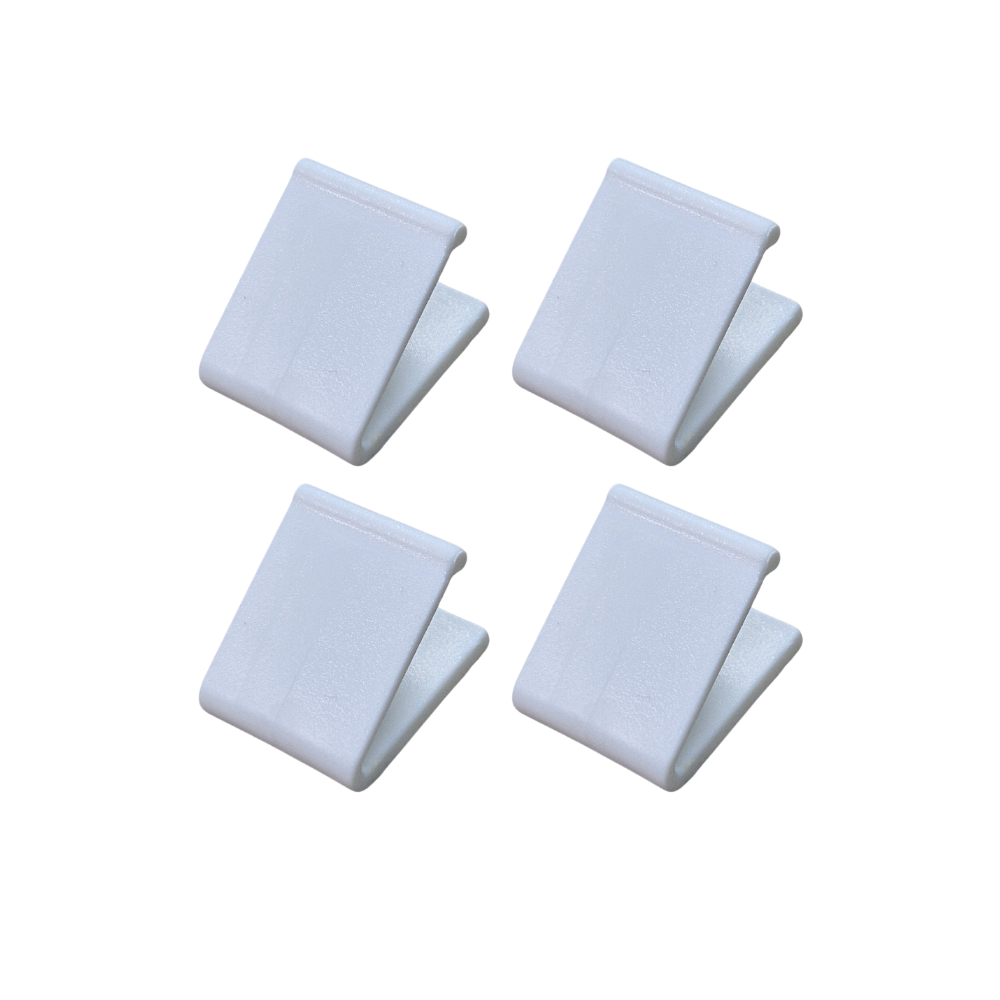 Set van 4 witte KeJe klemveren met draaimontage voor oud model inzethor